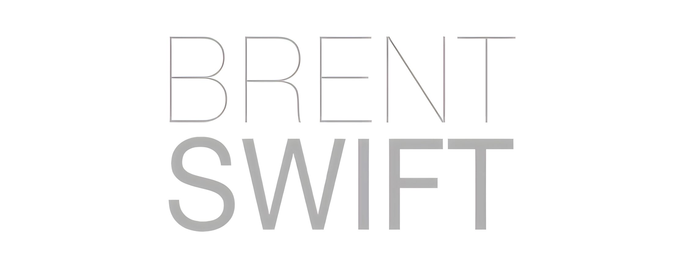 Brent Swift name logo. Purpose is to provide a graphic representation of the man behind the work.